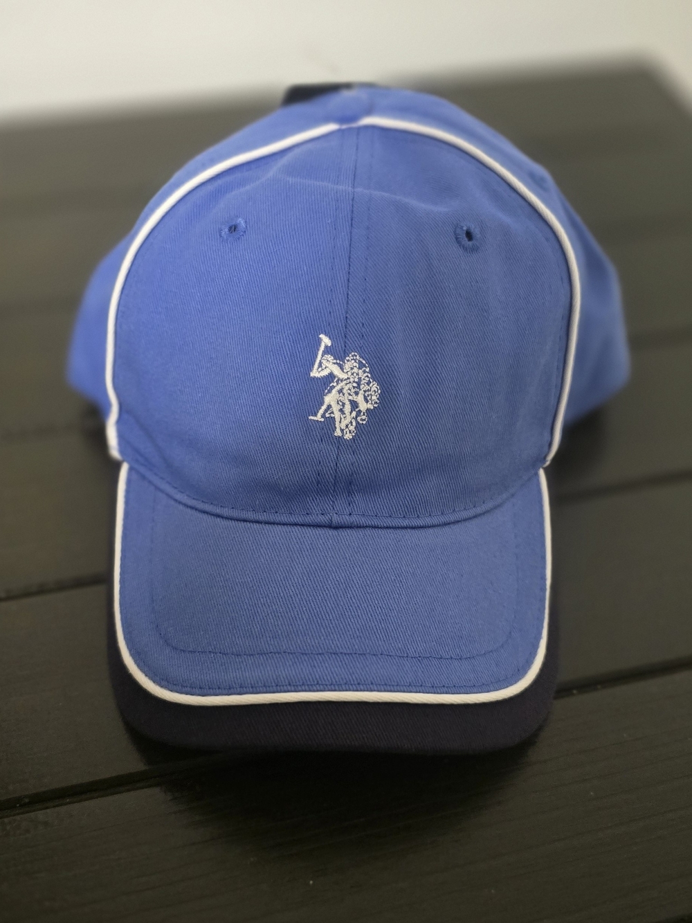 U.S. Polo Assn. Royal Blue Baseball Cap with White Piping
